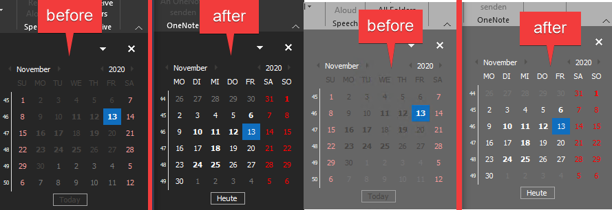 darkmode lesbarkeit